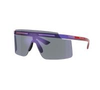 Prada Linea Rossa Hombre Sunglass PS B06S - Color del Marco: Morado metálico, Color de la Lente: Azul Espejado