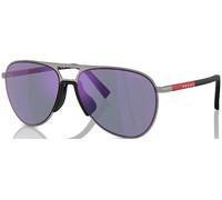 Prada Linea Rossa Hombre PS 53ZS 5AV10J Gafas de sol Metal Gris Azul Piloto Normal