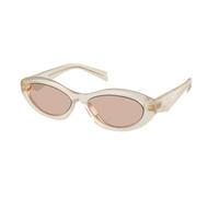 Prada Mujer PR 26ZS 12V4I2 Gafas de sol Acetato Blanco Marrón Geométrico Normal