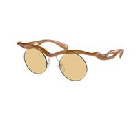 Prada Mujer PR A24S 13S80E Gafas de sol Inyectado Marrón Amarillo Redonda Normal