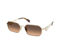 Prada Mujer PR A51S ZVN50C Gafas de sol Acero Oro Marrón Geométrico Normal Sombreado