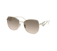 Prada Mujer Prada PR 57YS ZVN3D0 Gafas de sol Acero Oro Marrón Geométrico Normal Sombreado