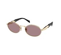 Prada Mujer Prada PR 65ZS ZVN20I Gafas de sol Metal Oro Marrón Redonda Normal