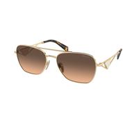 Prada Mujer Prada PR A50S ZVN50C Gafas de sol Metal Oro Marrón Pillow Normal Sombreado
