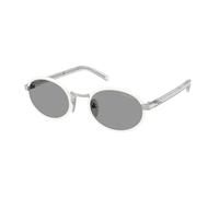 Prada Mujer Prada PR B56S 23E50Q Gafas de sol Acero Blanco Gris Redonda Normal