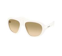 Prada Mujer Prada PR C05S 17K20S Gafas de sol Acetato Blanco Amarillo Geométrico Normal Sombreado