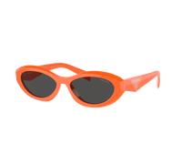 Prada Mujer Sunglass PR 26ZS - Color del Marco: Naranja, Color de la Lente: Gris Oscuro