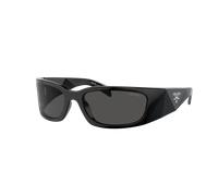 Prada Mujer Sunglass PR A14S - Color del Marco: Negro, Color de la Lente: Gris Oscuro