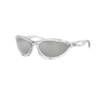 Prada Mujer Sunglass PR A23S - Color del Marco: Frosted Crystal, Color de la Lente: Espejo plateado transparente 80