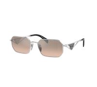 Prada Mujer Sunglass PR A51S - Color del Marco: Plateado, Color de la Lente: Espejo marrón y plateado degradado