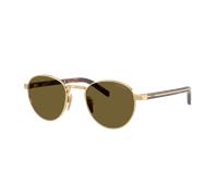 Prada Mujer Sunglass PR B52S - Color del Marco: Oro, Color de la Lente: Marrón Oscuro