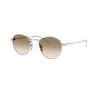 Prada Mujer Sunglass PR B52S - Color del Marco: Plateado, Color de la Lente: Amarillo claro y marrón degradado