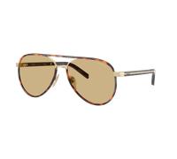 Prada Mujer Sunglass PR B57S - Color del Marco: Oro Pálido, Color de la Lente: Amarillo