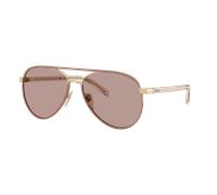 Prada Mujer Sunglass PR B57S - Color del Marco: Oro Pálido, Color de la Lente: Marrón y morado claro