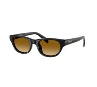Prada Mujer Sunglass PR C08S - Color del Marco: Negro, Color de la Lente: Amarillo y marrón claro degradado