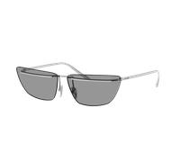 Prada Mujer Sunglass PR C52S - Color del Marco: Plateado, Color de la Lente: Gris