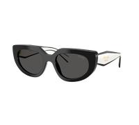 Prada Mujer Sunglass PR D02S - Color del Marco: Negro, Color de la Lente: Gris Oscuro