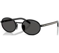 Prada Mujer PR B56S AAV08Z Gafas de sol Acero Negro Gris Redonda Normal