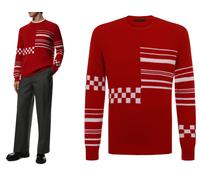 PRADA Suéter De Cachemira Pura Tejido De Intarsia Jumper L