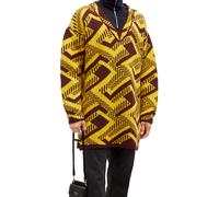 PRADA Suéter Oversized Geométrico Con Cuello En V De Punto Shetland Talla S