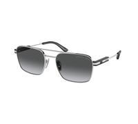 Prada Unisex Prada PR 67ZS 1BC5W1 Gafas de sol Metal Plata Gris Pillow Polarizado Sombreado