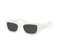 Prada Unisex Sunglass PR A01S - Color del Marco: Blanco, Color de la Lente: Gris Oscuro