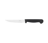 Pradel Essentiel - Cuchillos para Filete - Juego de 12 - Polypro - 13 Tazas de Acero Inoxidable, Acabado Brillante - 1 mm de Grosor, 220 mm de Largo - Negro