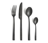 Pradel Essentiel Manille Cubertería 16 piezas Inox 4 personas, PVD Negro | Juego de 16 cubiertos para 4 personas, acero inoxidable 18/0, acabado PVD (deposición física de vapor), se recomienda lavar a
