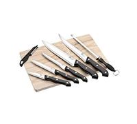 Pradel Excellence - Blister de 5 Cuchillos de Cocina + 1 pelador, Acero Inoxidable, Cuchillas afiladas, Mango ergonómico, diseño Elegante