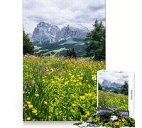 Pradera Alpina con Paisaje montañoso de Fondo, 1000 Piezas, Rompecabezas para Adultos, Regalos, Entrenamiento, relajación, Bordes Bien definidos, Regalo Ideal (38x26cm)