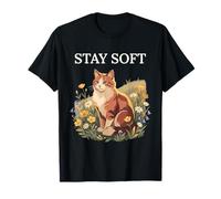Pradera Floral para Gatos Stay Soft Cottagecore Camiseta