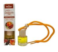Prady ambientador coche canela y naranja - frasco de cristal 6 ml y cu