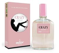 Prady - Eau de Toilette Crazy Pink 90ml - Fragancia femenina divertida y juvenil con notas dulces y florales - Aroma moderno, chispeante y duradero - Ideal para uso diario y estilo atrevido