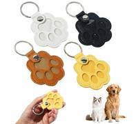 Praelian Portachiavi Ricordo Pelo Animale - Set di 4 Custodie a Forma di Zampa (Nero, Bianco, Giallo, Marrone) - 9x6.2 cm - Regalo Personalizzato per Cane, Gatto - Memoriale Peloso