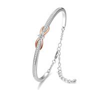 Praelinos Infinito Simbolo Pulsera para Mujer Chapado en Oro Blanco Rose Ajustable Joyería Para Regalos Para Esposa Madre Mama Novia Cumpleaños Navidad San Valentín Aniversario