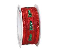 Präsent 1594020-609 Cinta Impresa, Poliéster, Rojo, 40mm-20m