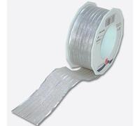 Präsent 1724020-631 Cinta de Organza, Poliéster, Plateado, 40mm-20m