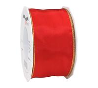 Präsent 4726025-709 Cinta de tafetán con Alambre, Poliéster, Granate, 60mm-25m