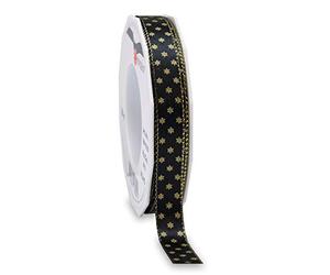 Präsent 6941520-613 Cinta rizadora, Poliéster, Negro y Dorado, 15mm-20m