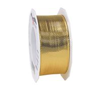 Präsent 774025-734 Cinta de Aspecto metálico, Poliéster, Plateado, 40mm-25m