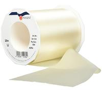Präsent Adria - Cinta decorativa (112 mm, 25 m, satén), color crema