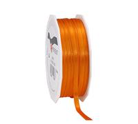 PRÄSENT C.E. Pattberg Cinta de Regalo Naranja Satinada, 55 Yardas para Envolver Regalos, 0.25 Pulgadas de Ancho, Cinta para decoración y Manualidades, Cinta Decorativa para Regalos, para Cada ocasión