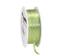 PRÄSENT C.E. Pattberg - Cinta de regalo satinada de pistacho (verde), 55 yardas para envolver regalos, 0.12 pulgadas de ancho, cinta para decoración y manualidades, cinta decorativa para regalos, para