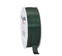 PRÄSENT C.E. Pattberg - Cinta de Regalo Verde Pino Satinado, 27 Yardas, 0.4 Pulgadas de Ancho para Envolver, Decoración y Manualidades