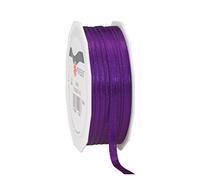 C.E. PATTBERG PRÄSENT Cinta regalo satén color violeta, 50 m de cinta de raso para envolver regalos, 6 mm de ancho, cinta de regalo para decoración y manualidades, cinta decorativa versátil