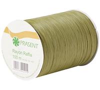 PRÄSENT Cinta Biodegradable, Rayón, Verde Oliva, 100 Meter Spool