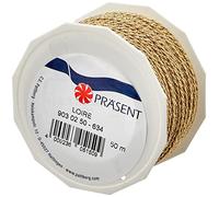 C.E. Pattberg 1660250-634 Cinta de cordón, Poliéster, Dorado, 2mm-50m, 50