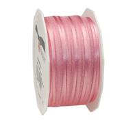 Präsent Cinta de Organza con Alambre, Rosa Claro, 10mm-50m, 50
