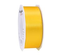 Präsent - Cinta de satén Amarilla de 40 mm de Ancho, 25 m de Largo