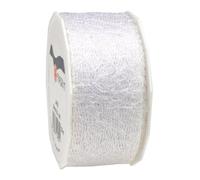 PRÄSENT Cinta de Tul, Blanco, 20-m-Rolle 40 mm